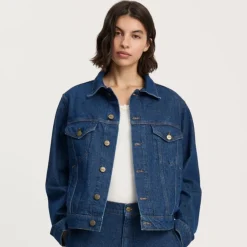 Aiayu jakke - Cleo Denim mid blue