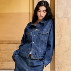 Aiayu jakke - Cleo Denim mid blue