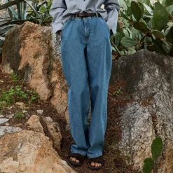 Aiayu jeans - Carlo Midwaist Wide clear blue