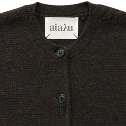 Aiayu vest - Elva dark brown melange