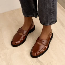 Angulus Sling-back Loafers - 1688-101-1837 brown