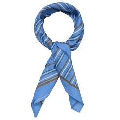 Becksöndergaard tørklæde - Scallopia Striped Cotta azure blue