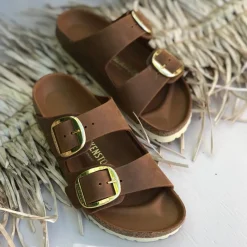 Birkenstock sandal - 1011073 Arizona Big Buckle cognac