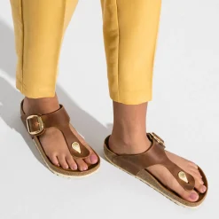 Birkenstock sandal - 1018745 Gizeh Big Buckle cognac