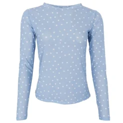 Black Colour bluse - Annie Mesh blue dot