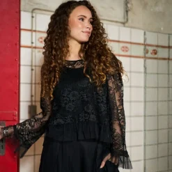 Black Colour bluse - Isabel Lace black