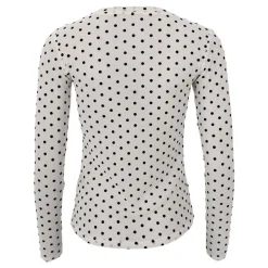 Black Colour bluse - Jennie Dotted off white