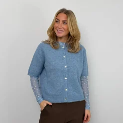 Black Colour cardigan - Dell light blue