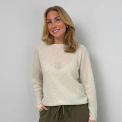 Black Colour strik - Dell LS Knit off white