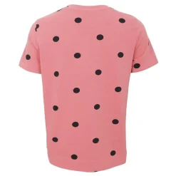 Black Colour t-shirt - Zelda S/S rose dot