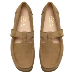 Clarks loafers - Wallabee T-bar dark sand