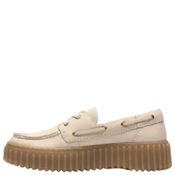 Clarks sko - Torhill Boat cream nubuck