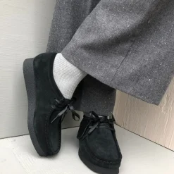 Clarks sko - Wallabee black suede