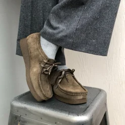 Clarks sko - Wallabee olive suede