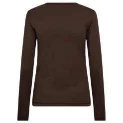 Co'couture bluse - Granny Emboridery LS dark brown