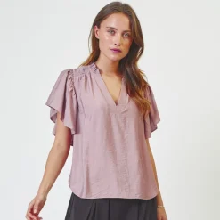 Co'couture bluse - Hera Frill SS old rose