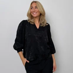 Co'couture bluse - Miko V black
