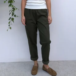 Co'couture bukser - Cotton Crisp dark army