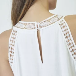 Co'couture kjole - Hera Lace Crop off white