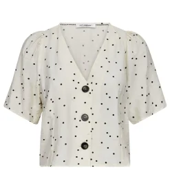 Co'couture skjorte - Diem Dot SS off white/black
