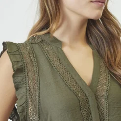 Co'couture top - Caryn Frill army