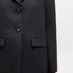 Ganni blazer - A1020022 Wool Suiting phantom