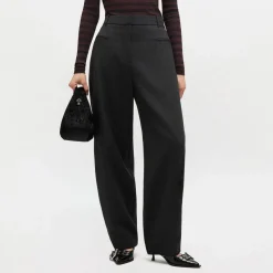 Ganni bukser - A1080037 Wool Suiting phantom