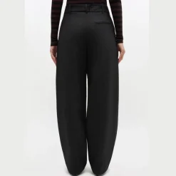 Ganni bukser - A1080037 Wool Suiting phantom