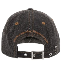 Ganni cap - A6921 Denim Cotton Washed washed black
