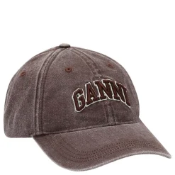 Ganni cap - B3020105 Washed Cotton Canvas chocolate plum