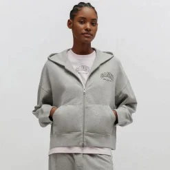 Ganni hoodie - A1060023 Essential Isoli Zip paloma