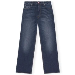 Ganni jeans - J1638 Izey Rigid dark blue vintage
