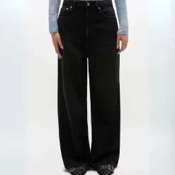 Ganni jeans - J1853 Soft Rigid Denim Baggy black washed