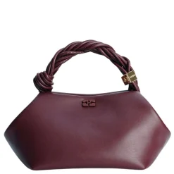 Ganni taske - A5313 Bou Bag burgundy