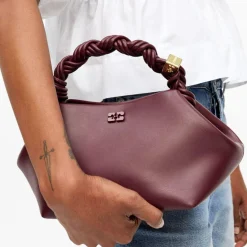 Ganni taske - A5313 Bou Bag burgundy