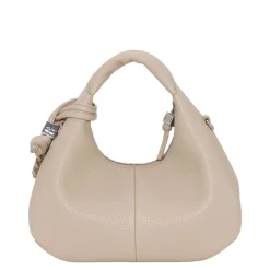 Ganni taske - A6978 Hobo Mini Grained white pepper