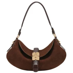 Ganni taske - B2070052 Kat Baguette chicory coffee