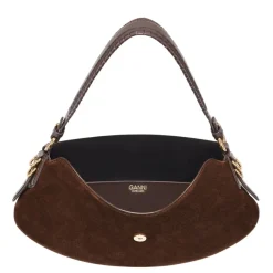 Ganni taske - B2070052 Kat Baguette chicory coffee