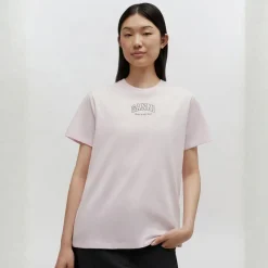 Ganni t-shirt - A1050057 Basic Cotton Jersey chalk pink