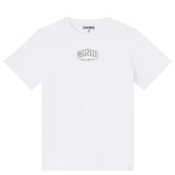 Ganni t-shirt - A1050057 Basic Cotton Jersey bright white