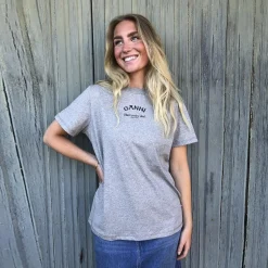 Ganni t-shirt - T3677 Relaxed O-neck paloma melange