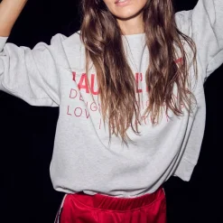 Haute L'amitié sweatshirt - Studio Logo pearl melange/red