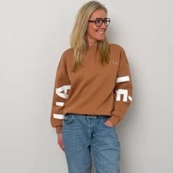 Haute L'amitié sweatshirt - Maxi Split Logo camel