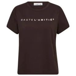 Haute L'amitié t-shirt - Rub Logo mocca