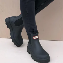 Hunter gummistøvler - Unisex Elements Elastic Chelsea blk/black