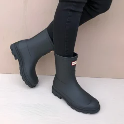 Hunter gummistøvler - Unisex Downpour Short blk/black