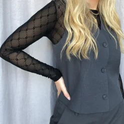 Hype The Detail bluse - 3-300-14-9 Mesh black