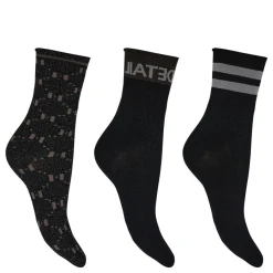 Hype The Detail strømper - 3-21550-75-9003 black/silver/brown