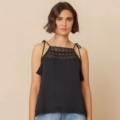 Indi & Cold top - BK206 camisa negro