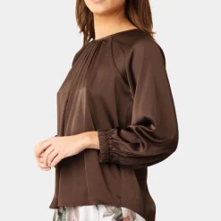 Karmamia Copenhagen bluse - Rachel semi rich brown